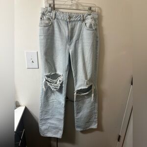 Garage 90s Straight Leg Distressed Jeans